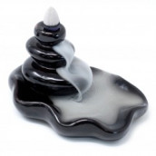 Backflow Incense Burner - Large Pebbles into Pool - Click Image to Close